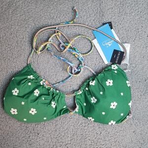 ONEILL Julie Madrid Juniors Reversable Strappy Swim Top Floral Size L